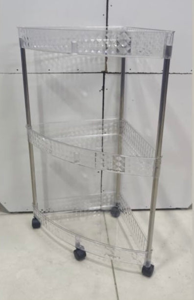 Acrylic Corner Cosmetic Rack, Makeup Storage Standing Shelf, Cosmetics Storage Organizer Acrylic Corner Cosmetic Rack, Makeup Storage Standing Shelf, Cosmetics Storage Organizer